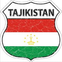 Tajikistan Highway Shield Novelty Metal Magnet HSM-418