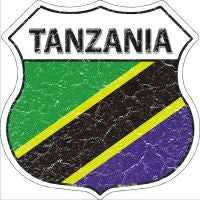 Tanzania Highway Shield Novelty Metal Magnet HSM-419