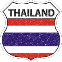 Thailand Highway Shield Novelty Metal Magnet HSM-421