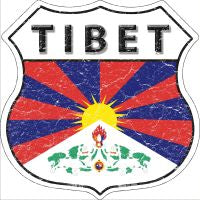 Tibet Highway Shield Novelty Metal Magnet HSM-422