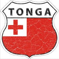 Tonga Highway Shield Novelty Metal Magnet HSM-425