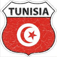 Tunisia Highway Shield Novelty Metal Magnet HSM-432