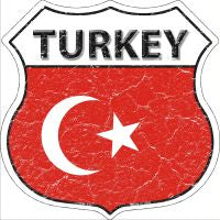 Turkey Highway Shield Novelty Metal Magnet HSM-433