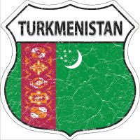 Turkmenisatan Highway Shield Novelty Metal Magnet HSM-434