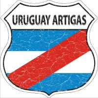 Uruguay Artigas Highway Shield Novelty Metal Magnet HSM-447