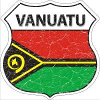 Vanuatu Highway Shield Novelty Metal Magnet HSM-450