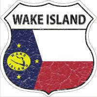 Wake Island Highway Shield Novelty Metal Magnet HSM-454