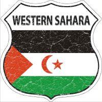 Western Sahara Shield Novelty Metal Magnet HSM-457