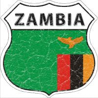 Zambia Shield Novelty Metal Magnet HSM-460