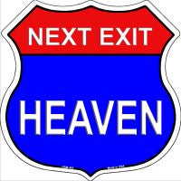 Next Exit Heaven Shield Novelty Metal Magnet HSM-463