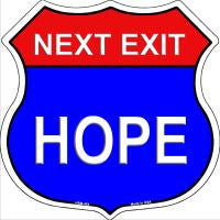 Next Exit Hope Shield Novelty Metal Magnet HSM-464