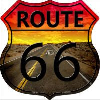 Route 66 Highway Shield Novelty Metal Magnet