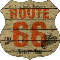 Route 66 America's Highway Shield Novelty Metal Magnet