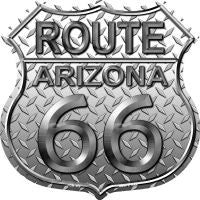 Route 66 Arizona Diamond Highway Shield Novelty Metal Magnet