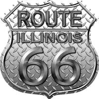 Route 66 Illinois Diamond Highway Shield Novelty Metal Magnet HSM-471