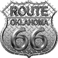 Route 66 Oklahoma Diamond Highway Shield Novelty Metal Magnet HSM-475