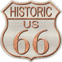Historic Route 66 Highway Shield Novelty Metal Magnet