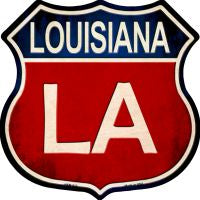 Louisiana Highway Shield Novelty Metal Magnet HSM-513