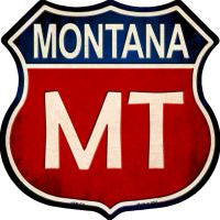 Montana Highway Shield Novelty Metal Magnet HSM-521