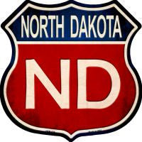 North Dakota Highway Shield Novelty Metal Magnet HSM-529