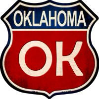 Oklahoma Highway Shield Novelty Metal Magnet HSM-531