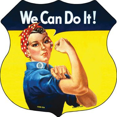 We Can Do It Novelty Metal Highway Shield Magnet HSM-564