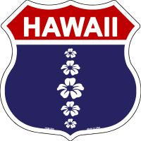 Hawaii Hibiscus Novelty Metal Highway Shield Magnet HSM-565