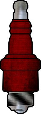 Red Oil Rubbed Novelty Metal Spark Plug Sign J-008