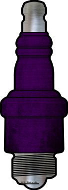 Purple Oil Rubbed Novelty Metal Spark Plug Sign J-010