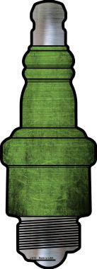 Lime Green Oil Rubbed Novelty Metal Spark Plug Sign J-013