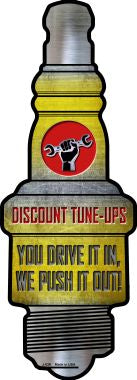 Discount Tuneups Novelty Metal Spark Plug Sign J-026