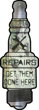 Repair Novelty Metal Spark Plug Sign J-034
