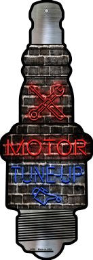 Motor Tune Up Novelty Metal Spark Plug Sign J-058