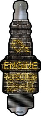 Engine Inspection Novelty Metal Spark Plug Sign J-059