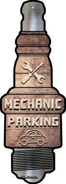 Mechanic Parking Novelty Metal Spark Plug Sign J-070