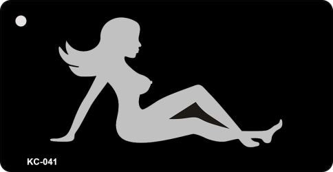 Mudflap Lady Novelty Aluminum Key Chain KC-041