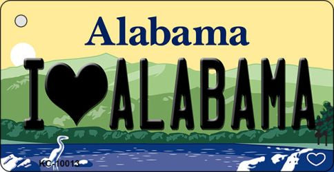 I Love Alabama Alabama Key Chain Metal Novelty KC-10013