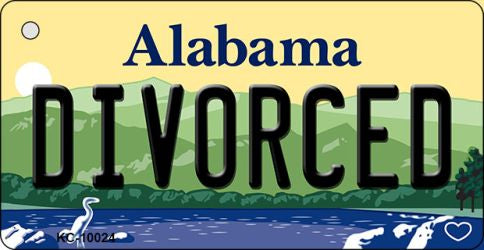 Divorced Alabama Key Chain Metal Novelty KC-10024
