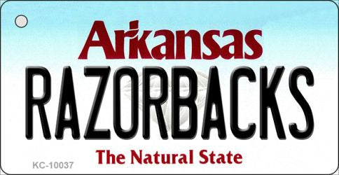 Razorbacks Arkansas State License Plate Tag Key Chain KC-10037