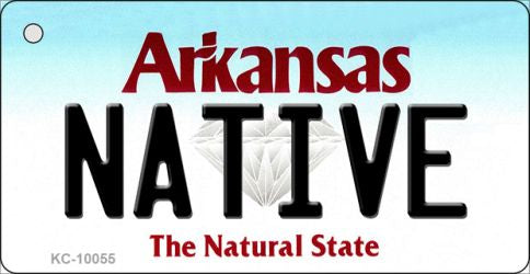 Native Arkansas State License Plate Tag Key Chain KC-10055