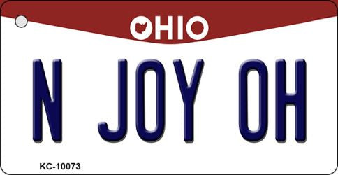 N Joy OH Ohio State License Plate Tag Key Chain KC-10073