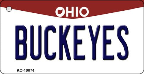 Buckeyes Ohio State License Plate Tag Key Chain KC-10074