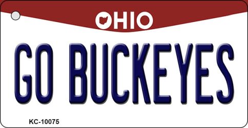 Go Buckeyes Ohio State License Plate Tag Key Chain KC-10075
