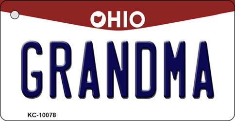 Grandma Ohio State License Plate Tag Key Chain KC-10078