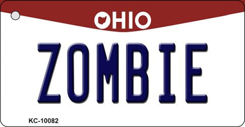 Zombie Ohio State License Plate Tag Key Chain KC-10082