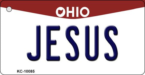 Jesus Ohio State License Plate Tag Key Chain KC-10085