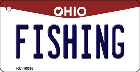 Fishing Ohio State License Plate Tag Key Chain KC-10086