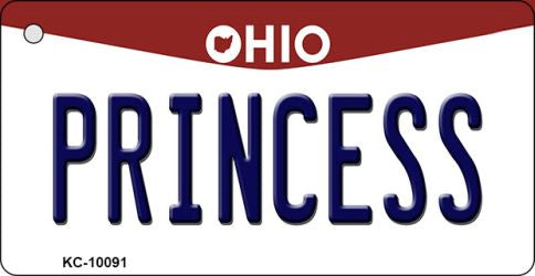 Princess Ohio State License Plate Tag Key Chain KC-10091