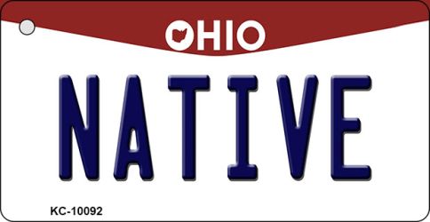 Native Ohio State License Plate Tag Key Chain KC-10092