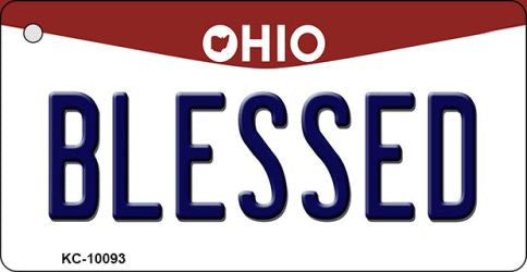 Blessed Ohio State License Plate Tag Key Chain KC-10093